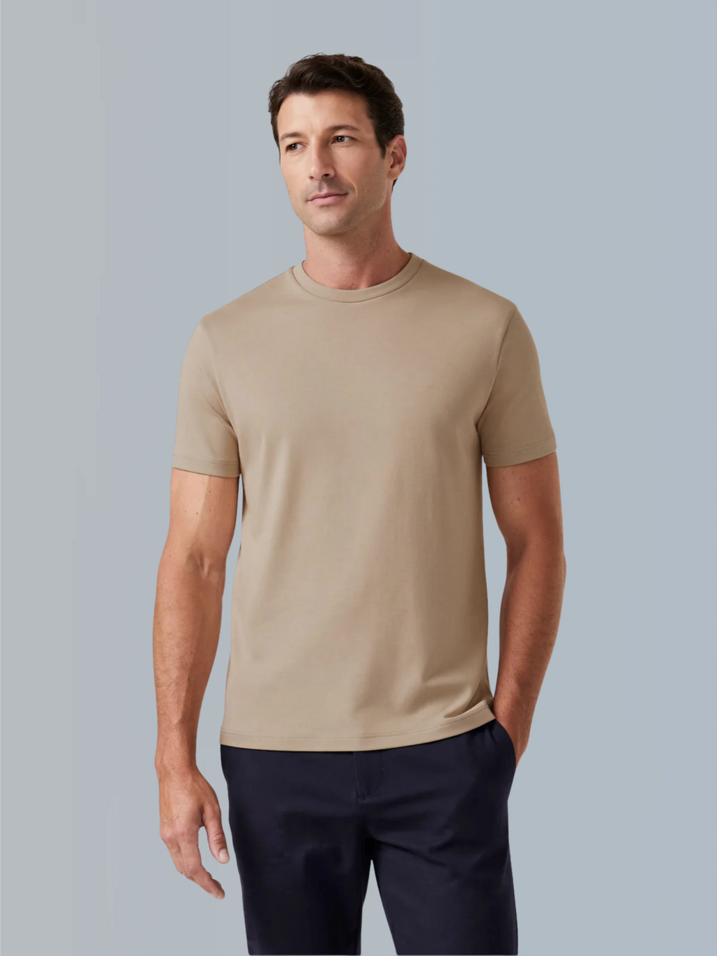 Camiseta Algodão Seda - Areia