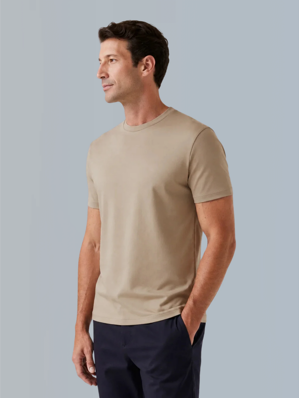 Camiseta Algodão Seda - Areia