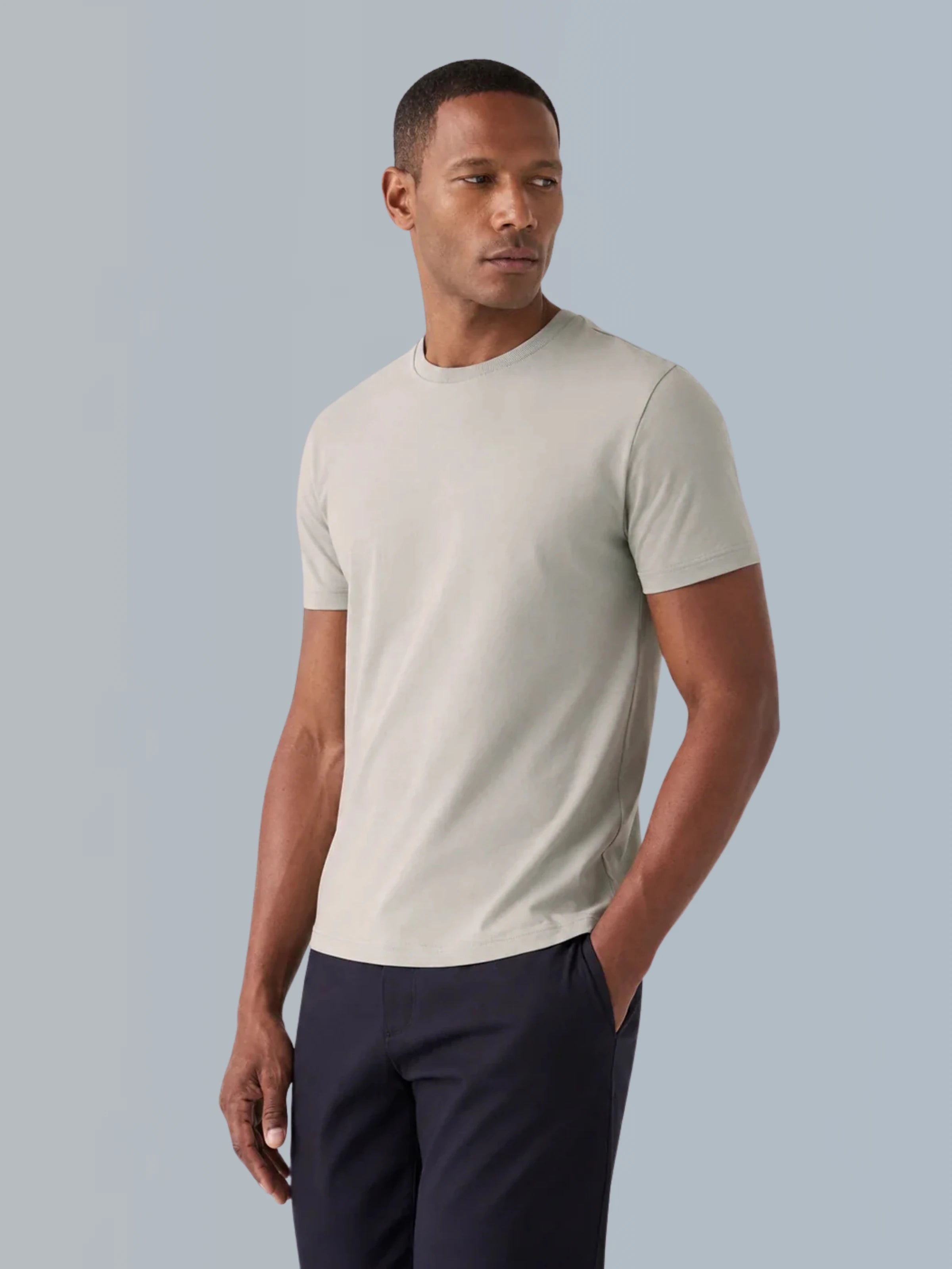 Camiseta Algodão Seda - Gelo