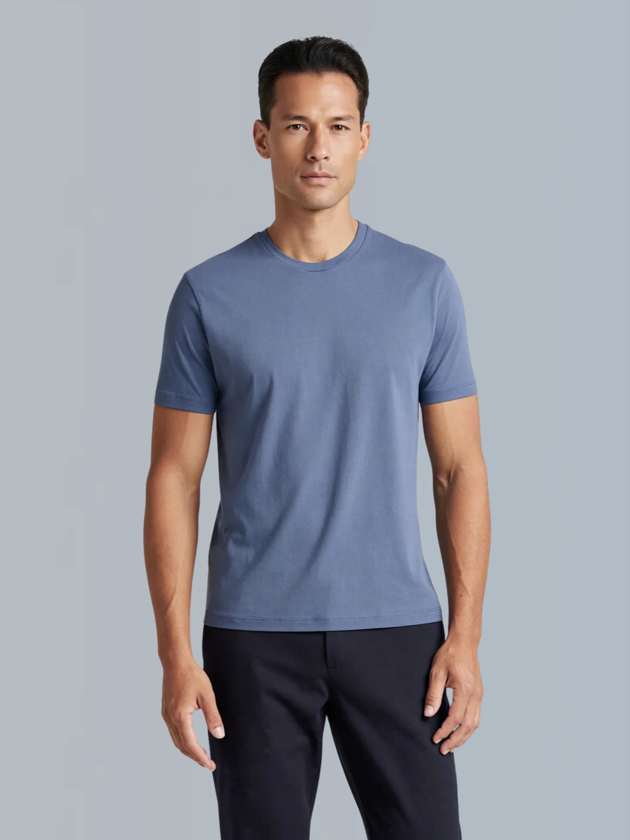 Camiseta Algodão Seda - Azul