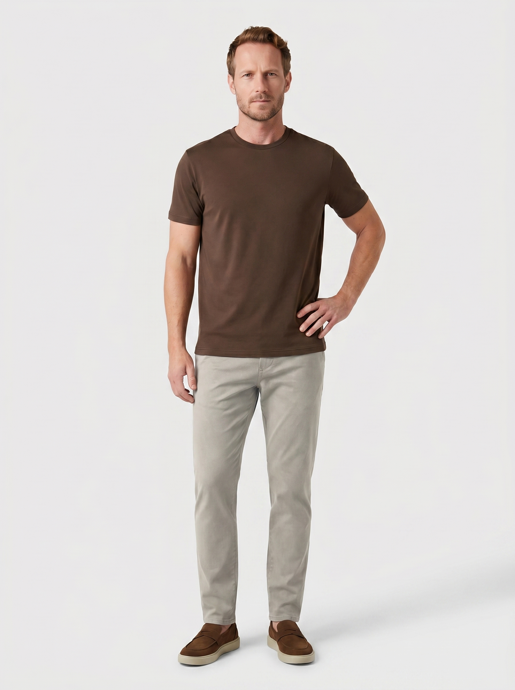 Camiseta Interloque Essential Algodão Pima - Chocolate