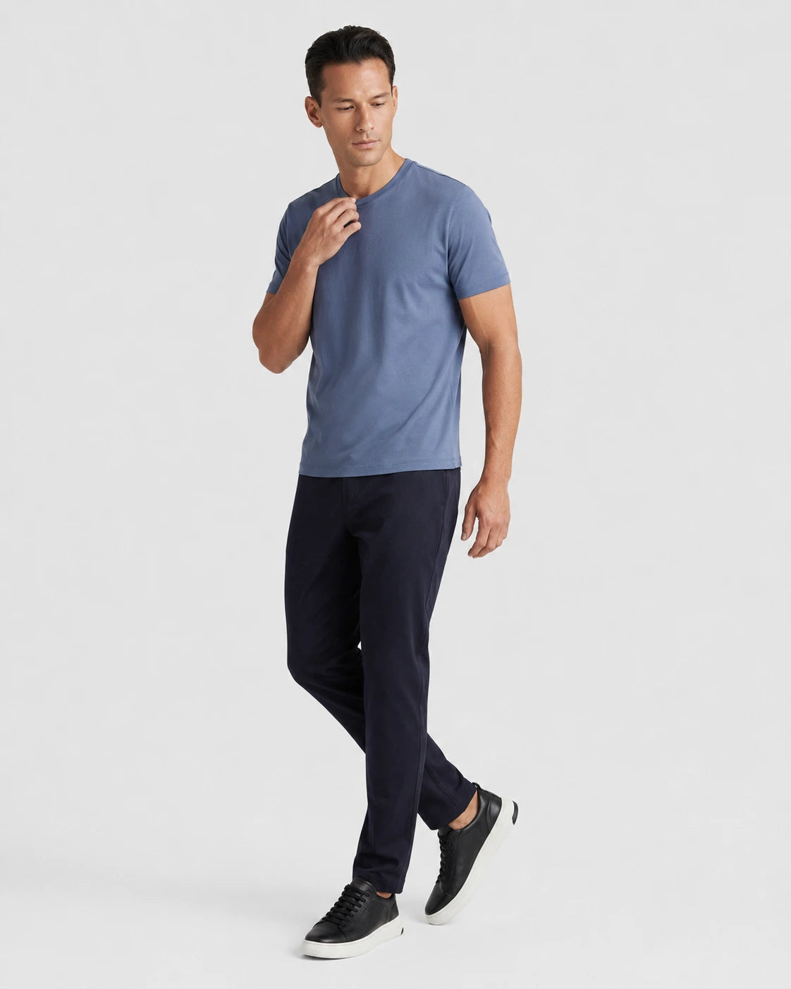 Camiseta Algodão Seda - Azul