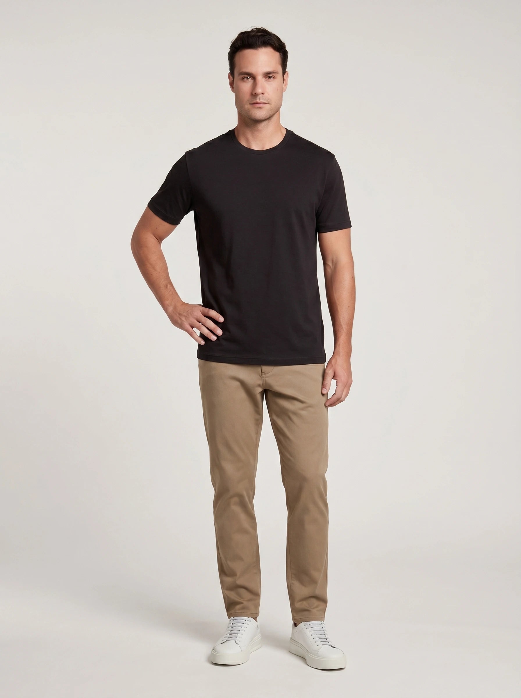 Camiseta Interloque Essential Algodão Pima - Preto
