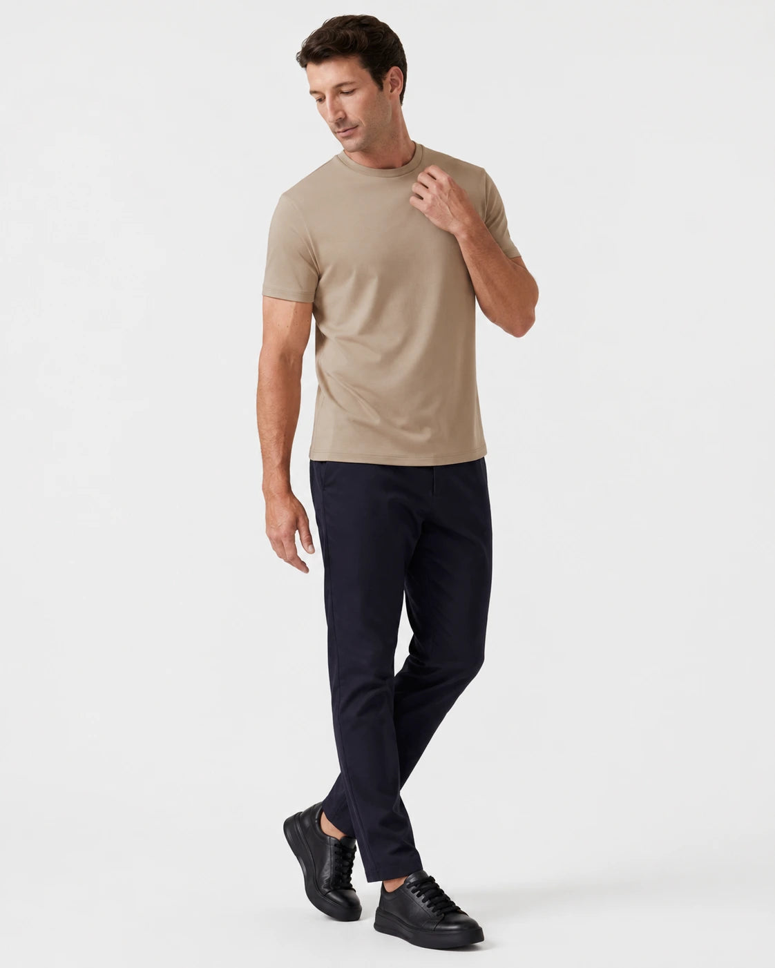 Camiseta Algodão Seda - Areia