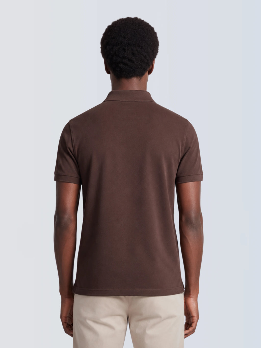 Camisa Polo 2 Botões Premium Algodão Pima - Chocolate