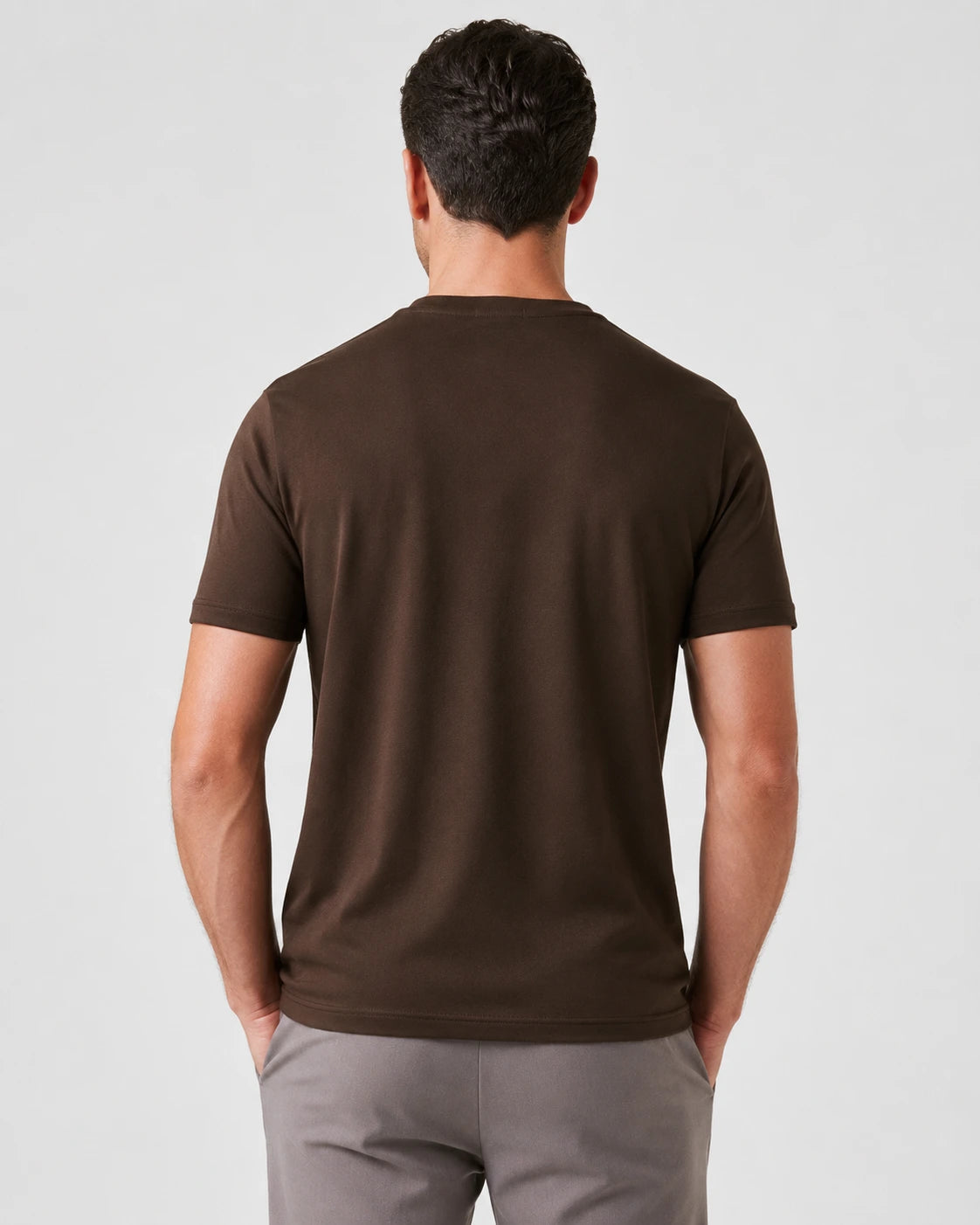 Camiseta Algodão Seda - Marrom