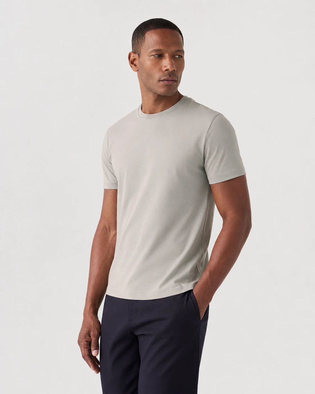 Camiseta Algodão Seda - Gelo