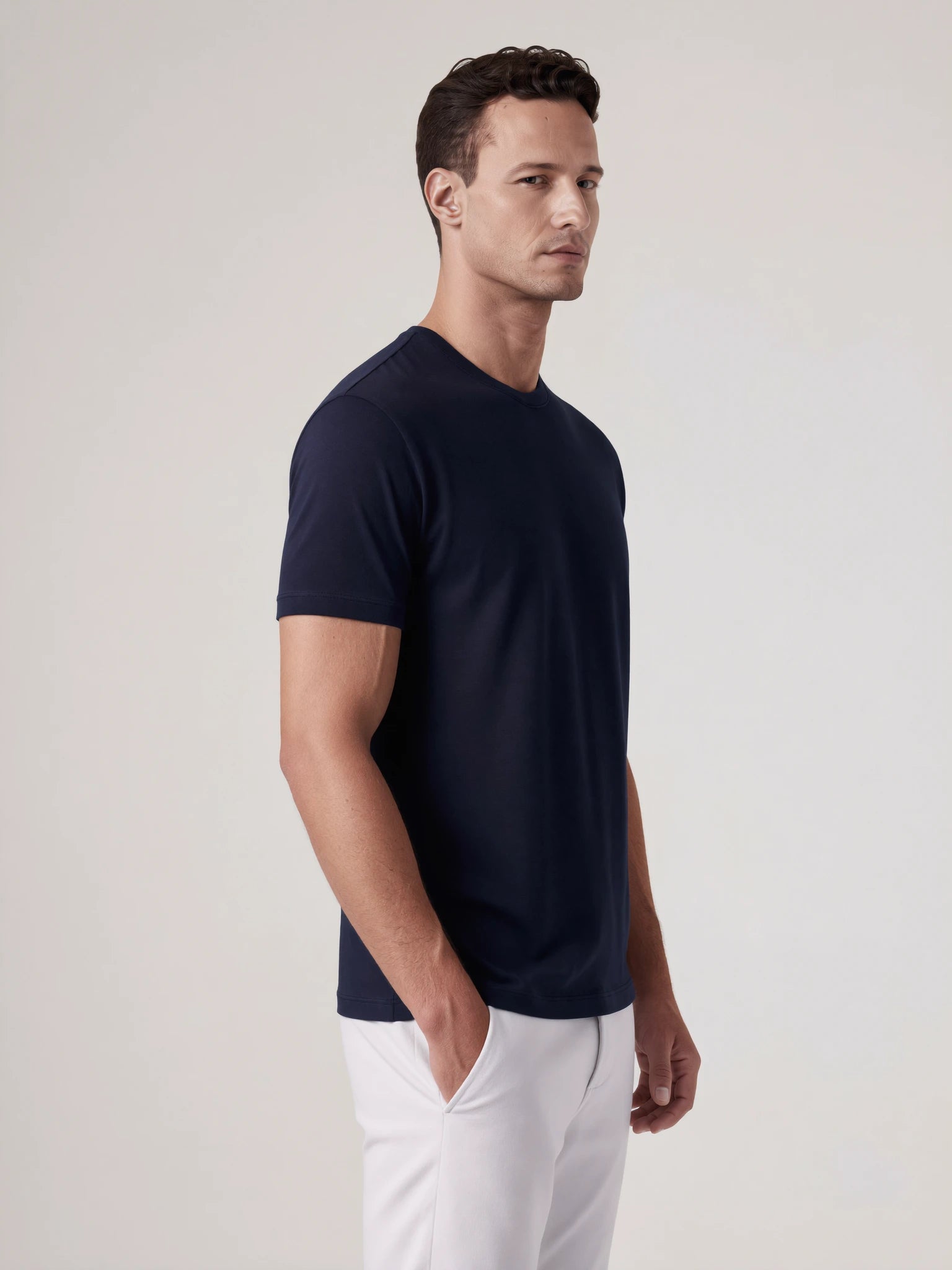 Camiseta Interloque Essential Algodão Pima - Marinho