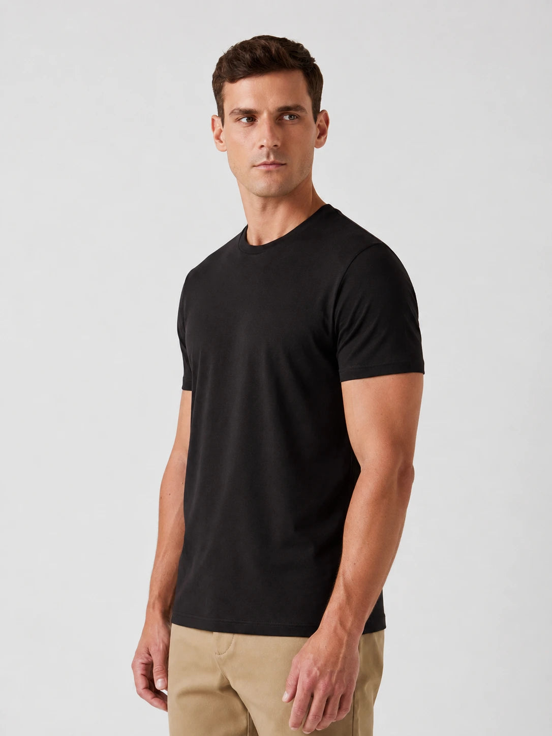 Camiseta Algodão Seda - Preta