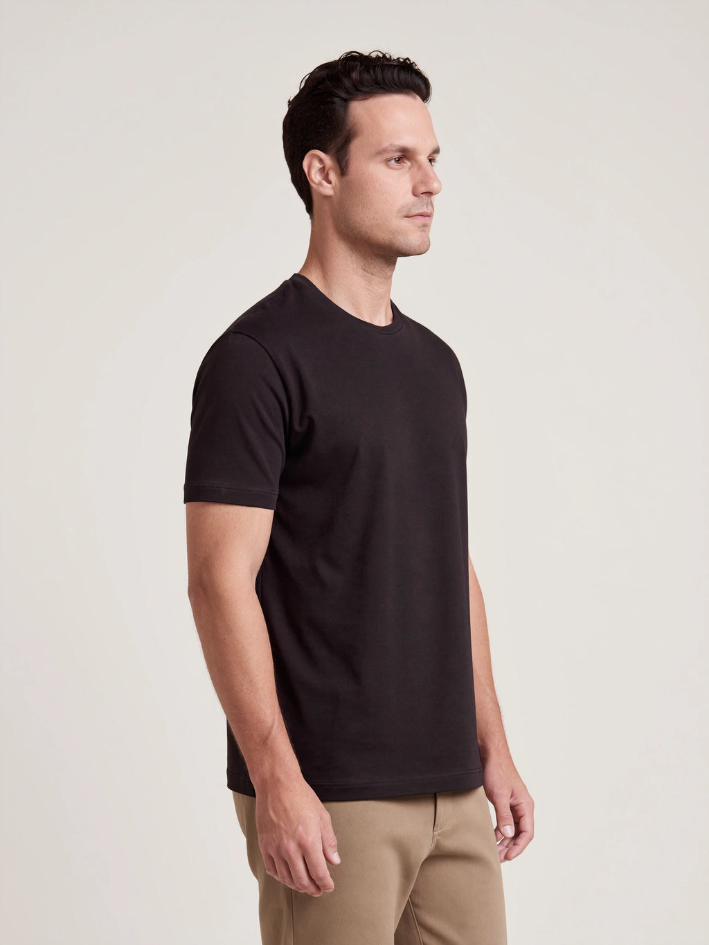 Camiseta Interloque Essential Algodão Pima - Preto