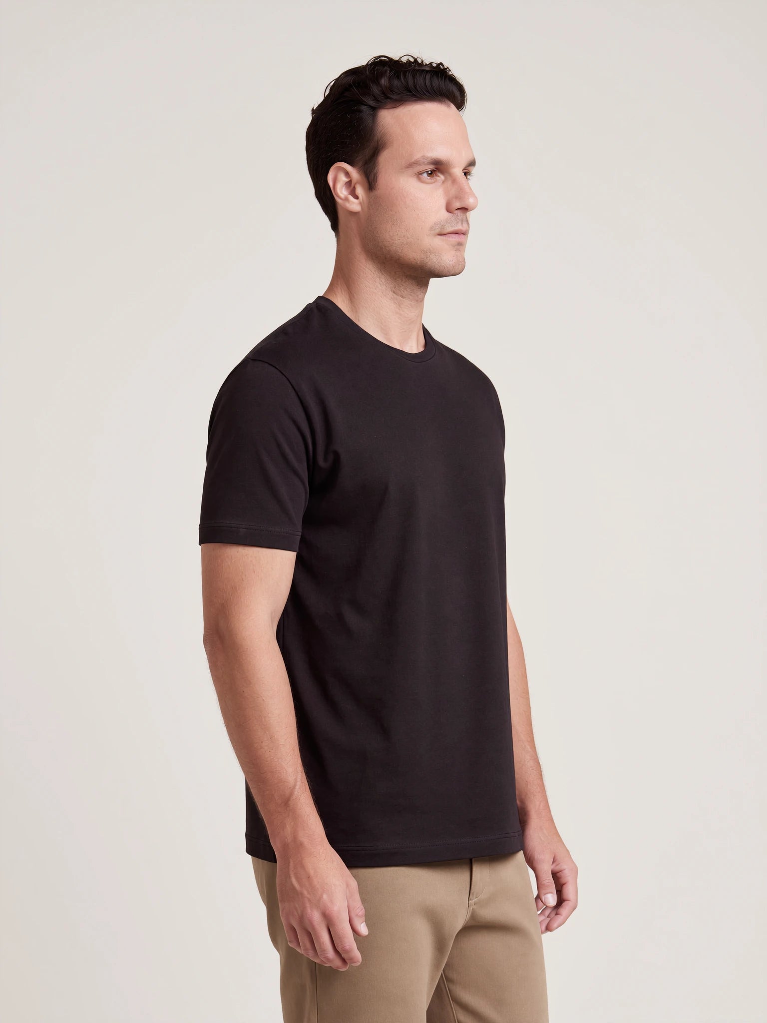 Camiseta Interloque Essential Algodão Pima - Preto