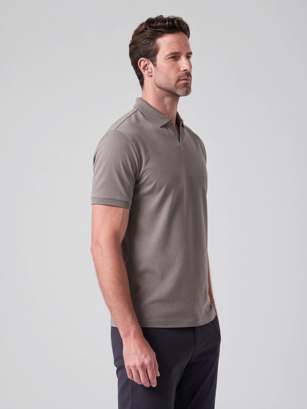 Polo V Pima Premium - Cinza