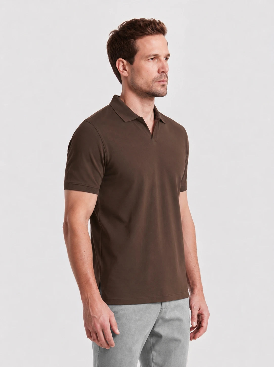 Polo V Pima Premium - Chocolate