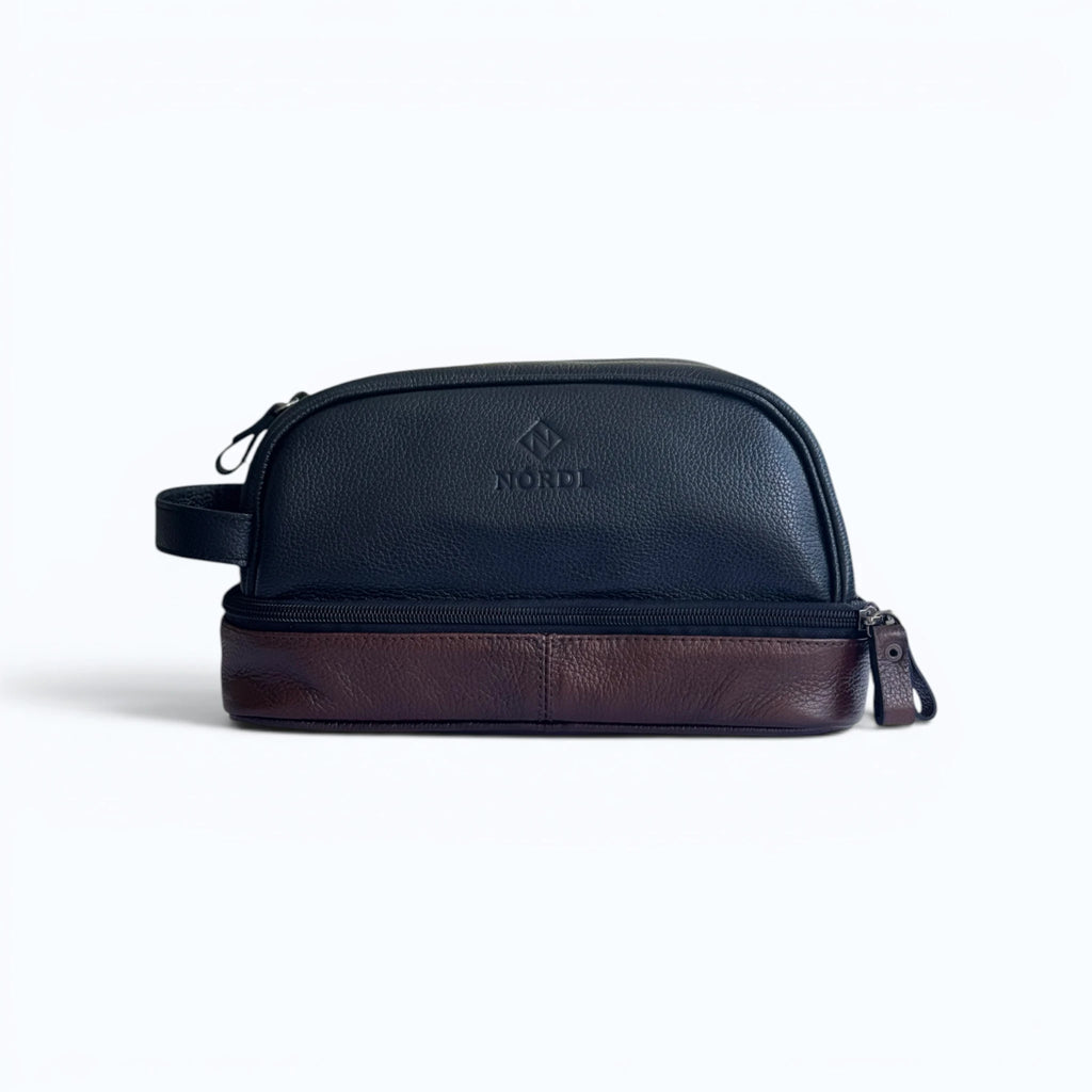 Necessaire Torino Preto/Conhaque