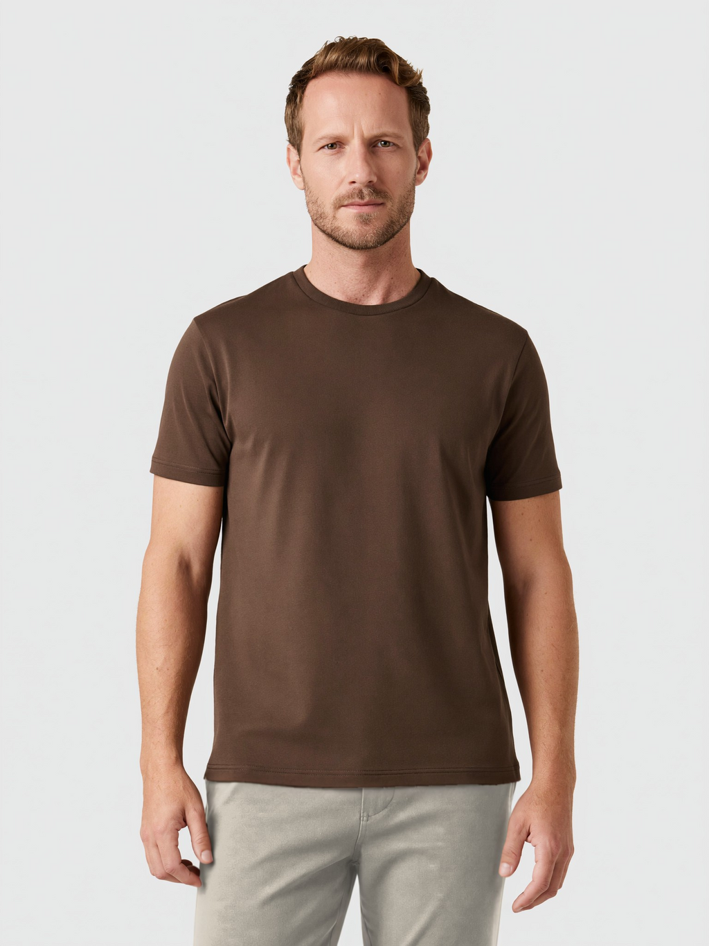 Camiseta Interloque Essential Algodão Pima - Chocolate