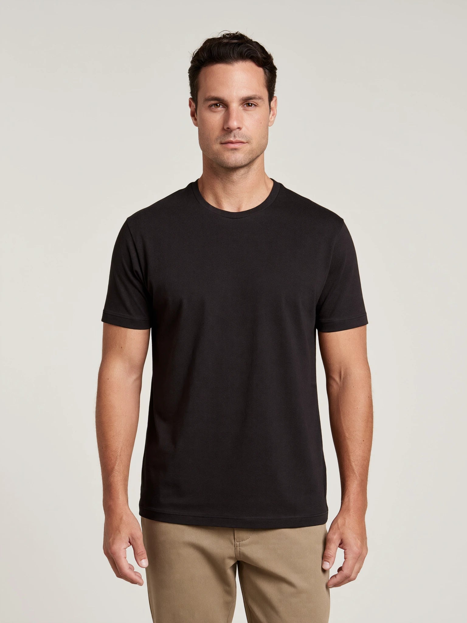 Camiseta Interloque Essential Algodão Pima - Preto