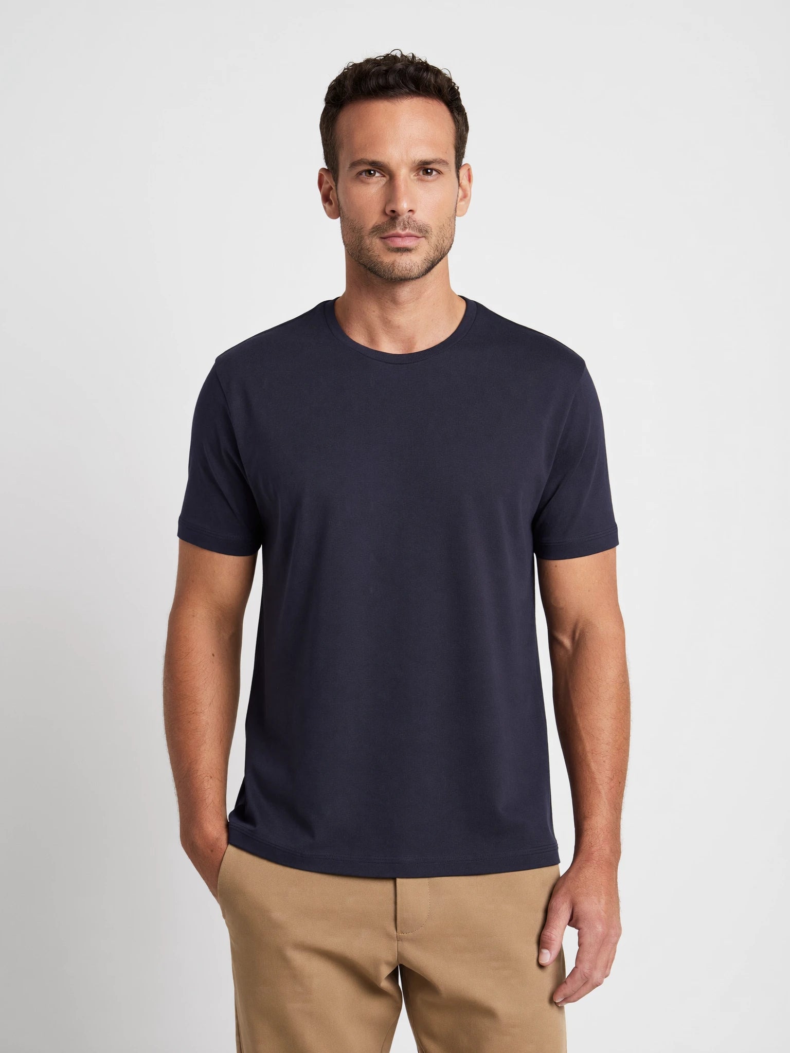 Camiseta Algodão Seda - Marinho