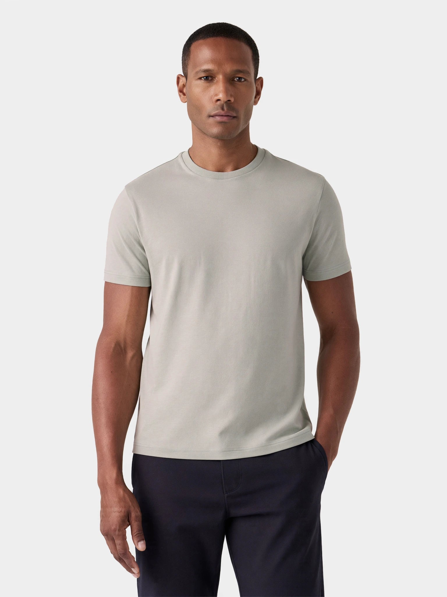 Camiseta Algodão Seda - Gelo