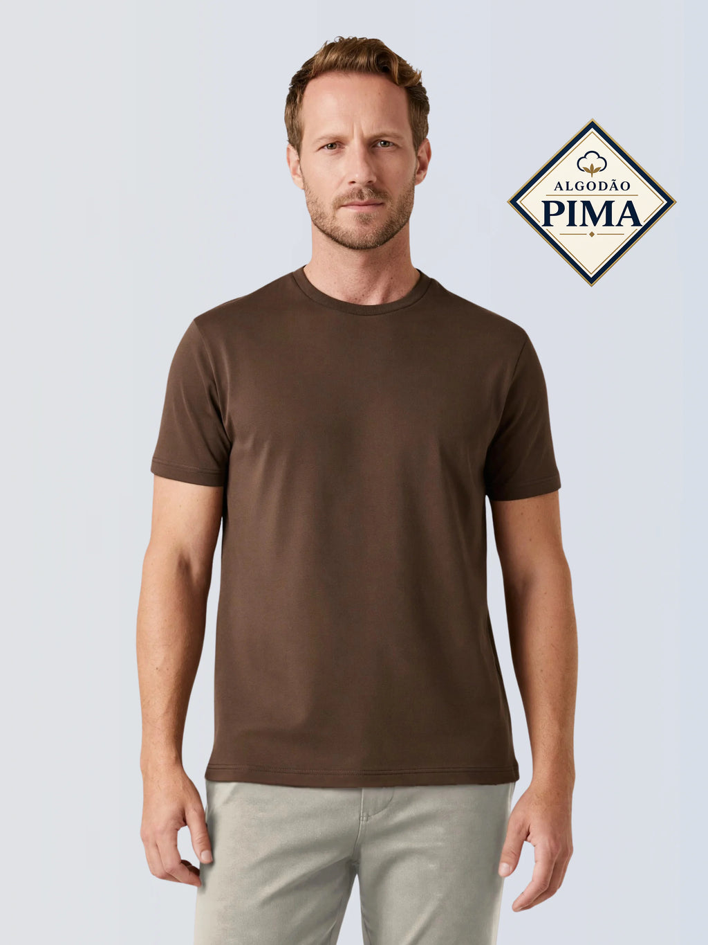 Camiseta Interlock Pima - Chocolate