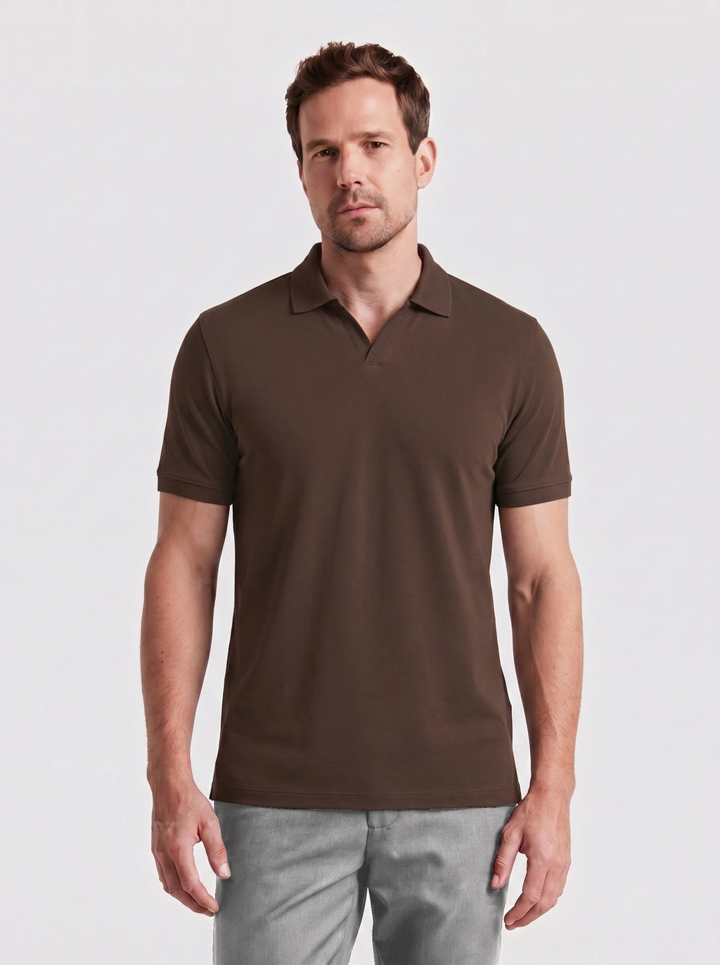Polo V Pima Premium - Chocolate