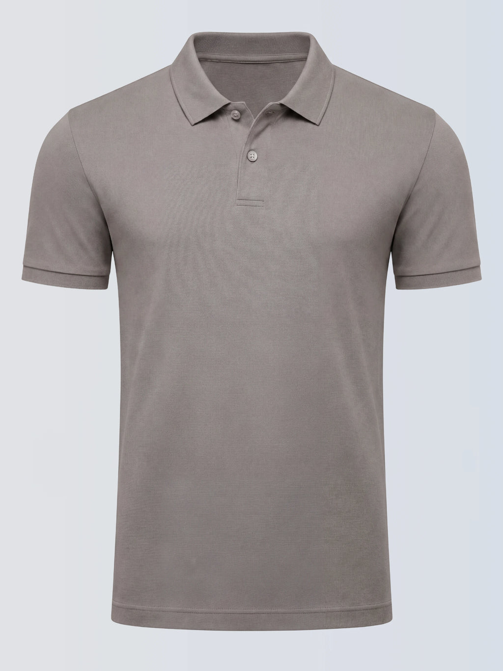Camisa Polo 2 Botões Premium Algodão Pima - Cinza
