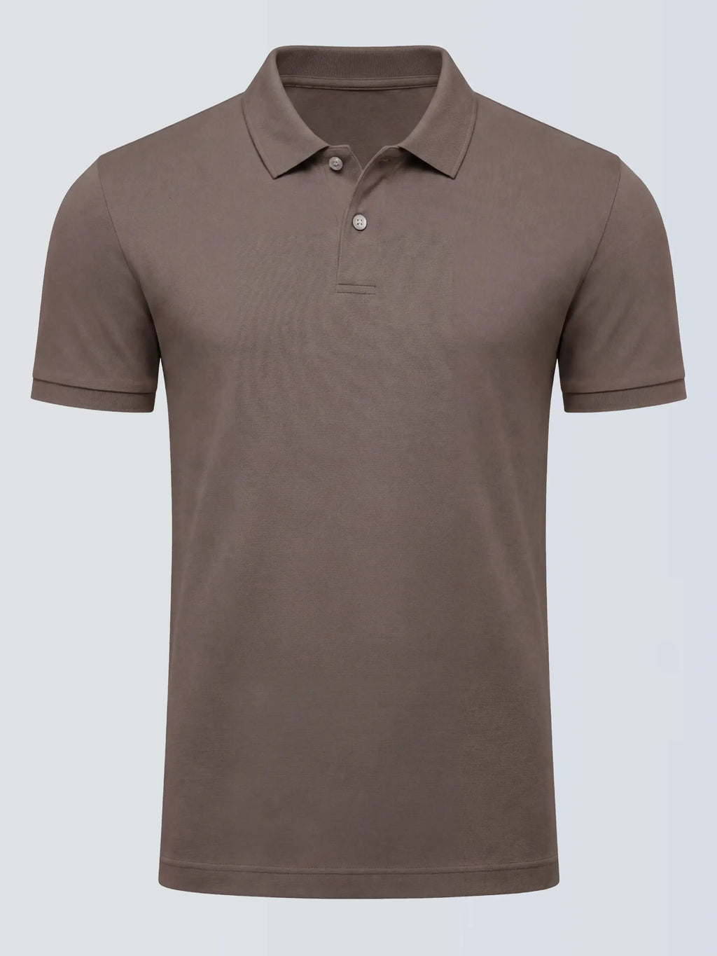 Polo 2 Botões Premium Algodão Pima - Taupe