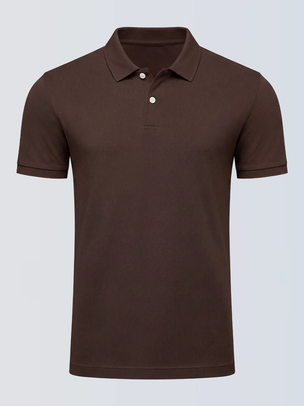 Camisa Polo 2 Botões Premium Algodão Pima - Chocolate