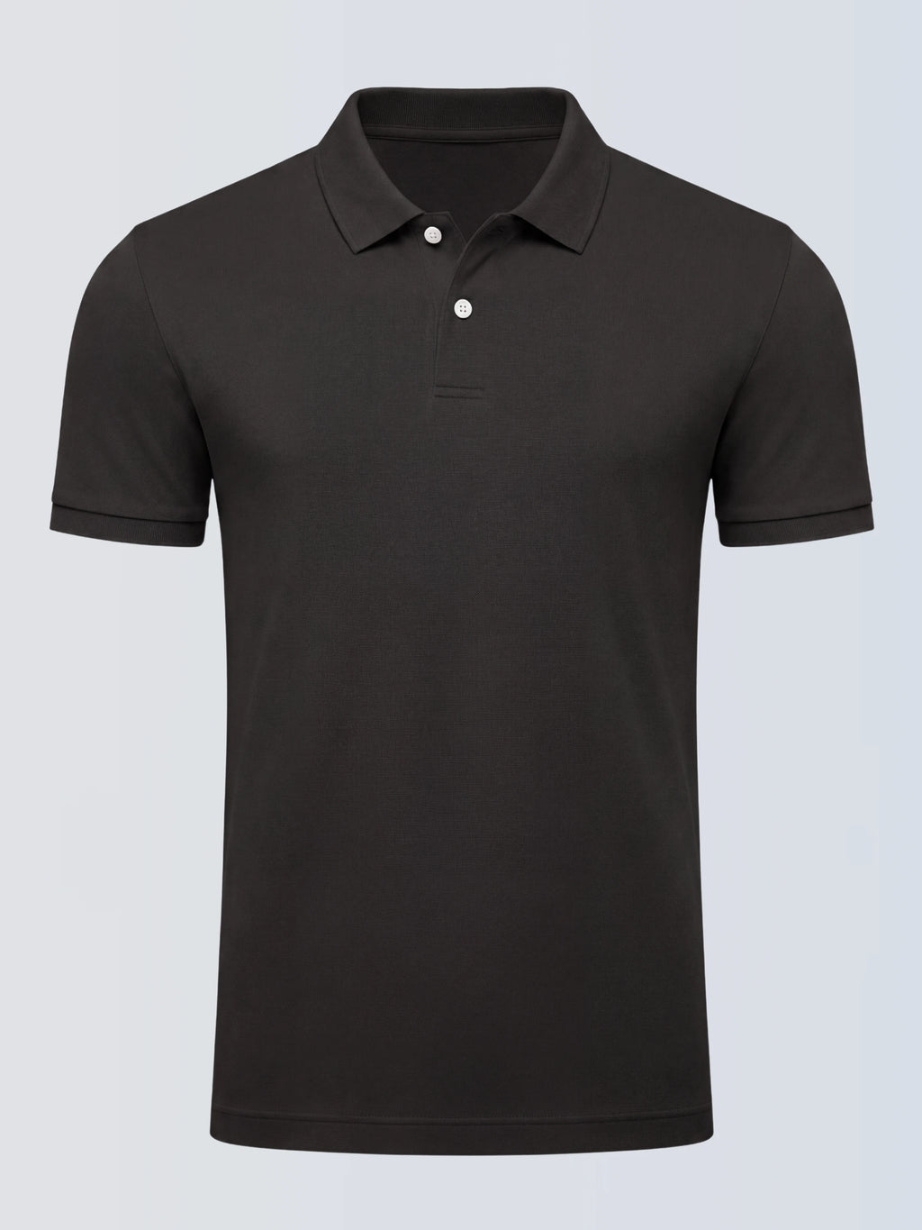 Camisa Polo 2 Botões Premium Algodão Pima - Preta